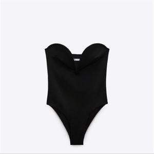 Zara Neckline Corset Swimsuit